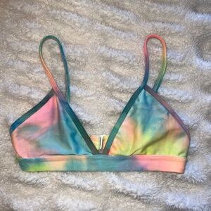 Little Black Diamond Tie-Dye Bikini Top S